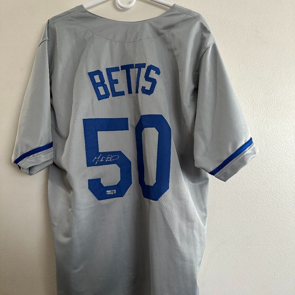 MOOKIE BETTS SIGNED LOS ANGELES LA DODGERS AUTOGRAPHED CUSTOM JERSEY wCOA XL 706